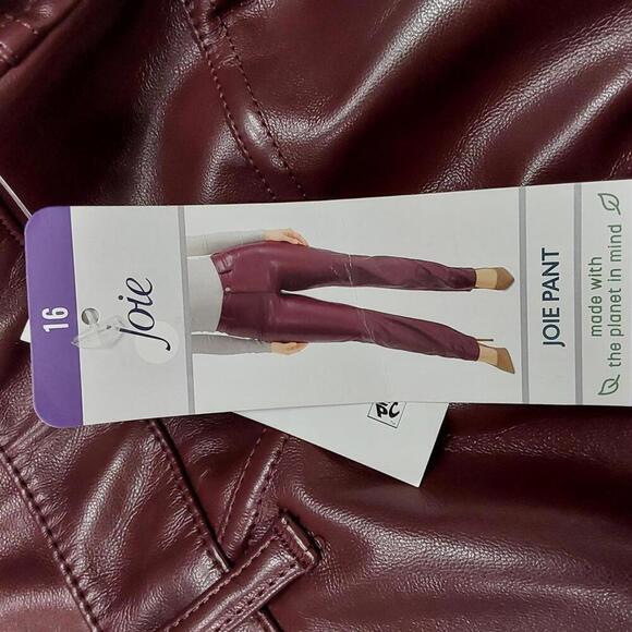 Joie Limited Edition Ladies Pant Burgundy | 16 - Picture 9 of 10